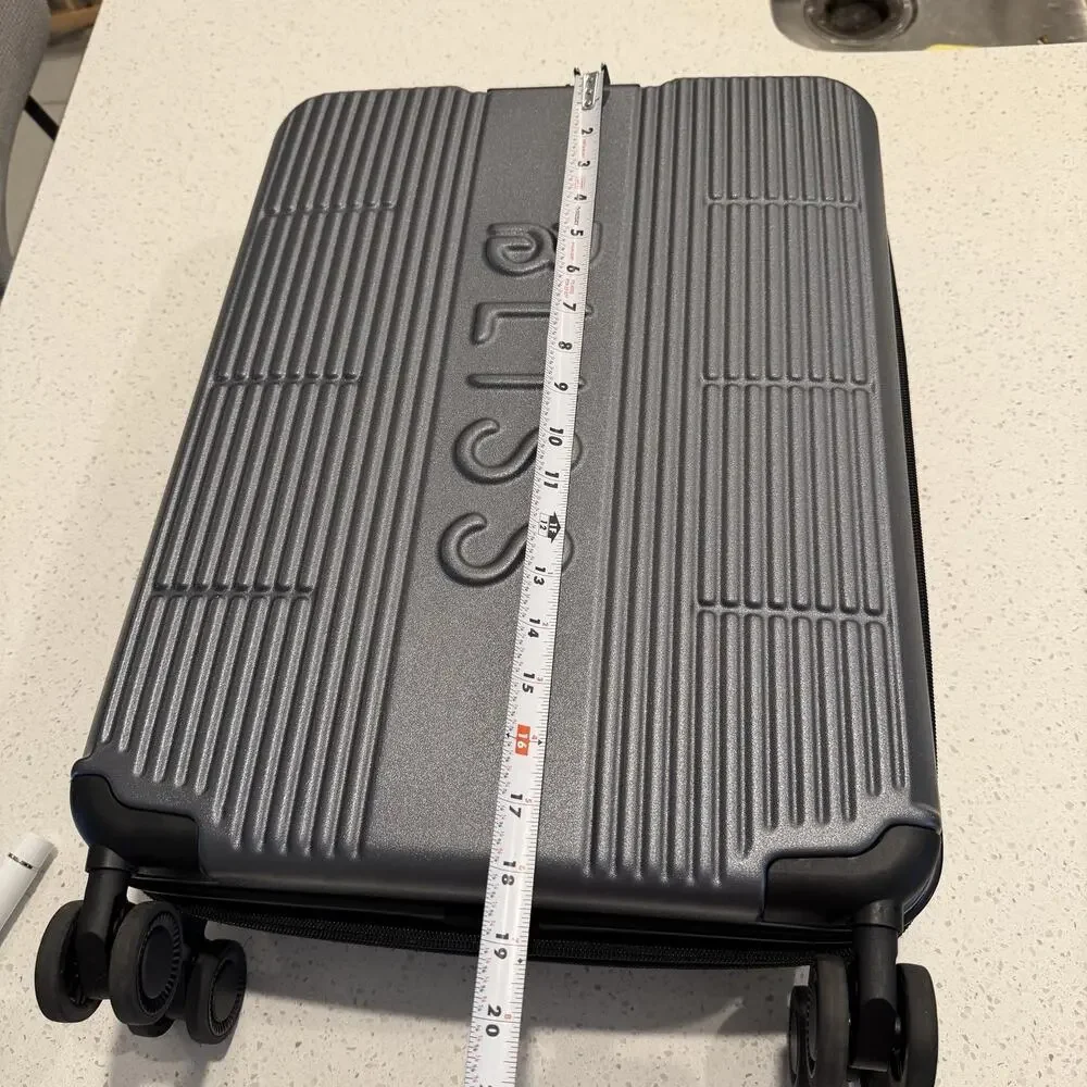 Bliss Carnival CarryOn Suitcase Gray Spinner 21 Hardcase Luggage Limited Edition